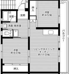 ビレッジハウス瀬高2号棟の物件間取画像